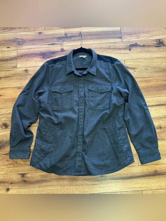 Duluth Trading Co Tops - Duluth Trading Co Button-Front Long Sleeve Utility Shirt Jacket - Charcoal